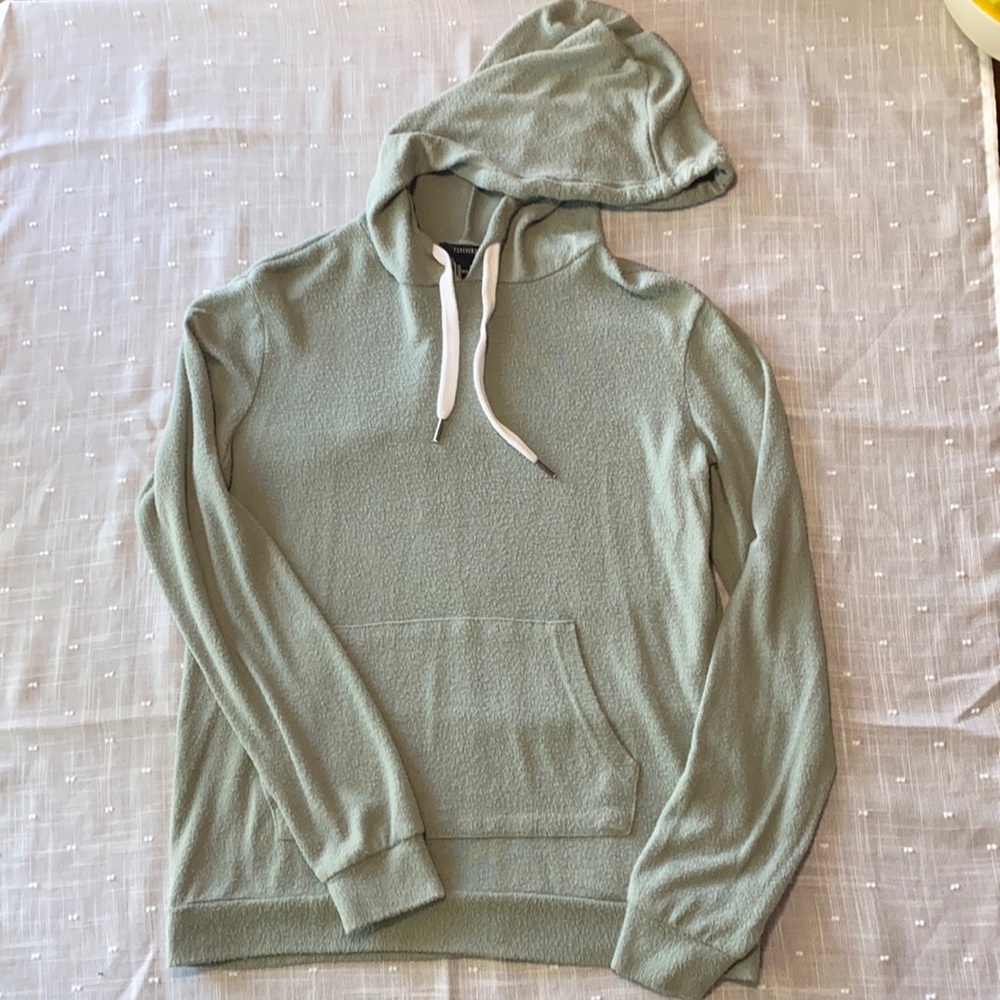 Women’s Mint Green Forever 21 Hoodie Sweatshirt